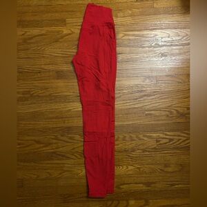 BuffBunny Rosa Pocket Leggings - Salsa Red